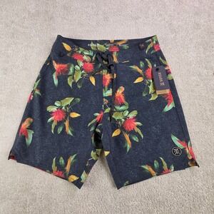 Roark The Passage Boardshorts Mens Size 28 Gray‎ Tropical Beach Cruise New